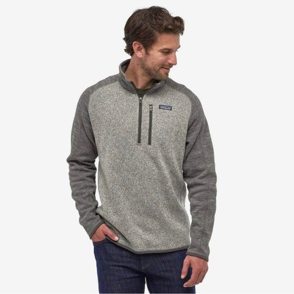 PATAGONIA MEN'S BETTER SWEATER QUARTER-ZIP (NICKEL GREY) SZ-XXL